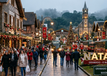 A cidade fria do Brasil que recebeu mais de 7,9 milhões de turistas no ano passado e abriga o maior festival natalino da América Latina