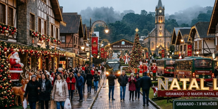 A cidade fria do Brasil que recebeu mais de 7,9 milhões de turistas no ano passado e abriga o maior festival natalino da América Latina