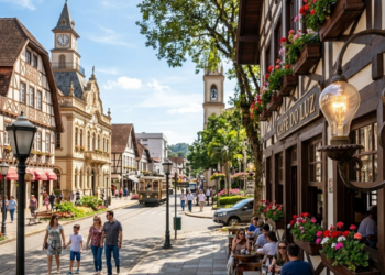 A primeira cidade com luz elétrica de Santa Catarina impressiona com sua beleza europeia e qualidade de vida próspera