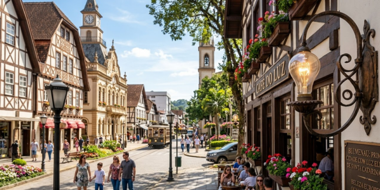 A primeira cidade com luz elétrica de Santa Catarina impressiona com sua beleza europeia e qualidade de vida próspera