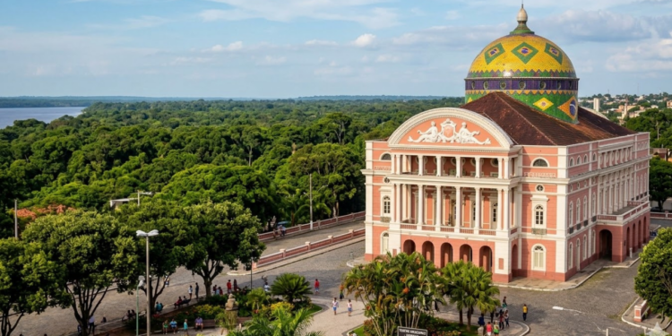 Uma ópera de luxo europeu construída com 36 mil peças de cerâmica francesa no meio da floresta do Amazonas conquista quem mora nessa cidade