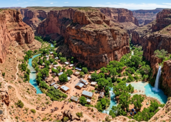 A vila isolada sem carros e estradas dentro de um cânion de quase 1.000 metros onde vive o misterioso povo da água azul de apenas 200 pessoas