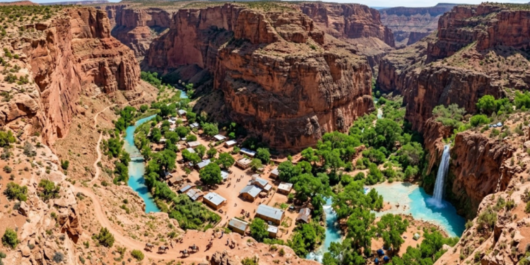 A vila isolada sem carros e estradas dentro de um cânion de quase 1.000 metros onde vive o misterioso povo da água azul de apenas 200 pessoas