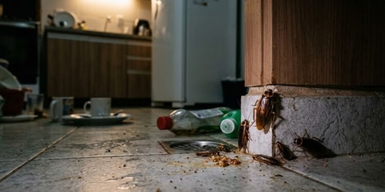 As baratas andam por esgoto, lixo e lugares sujos e depois circulam pela cozinha, pelo banheiro e até pelos armários