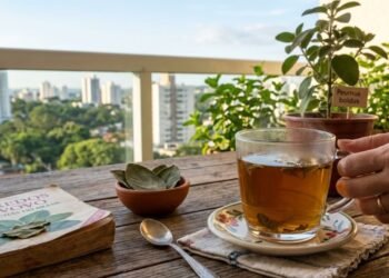 O chá amarelo usado depois das refeições que estimula o fígado e ajuda na digestão de gorduras