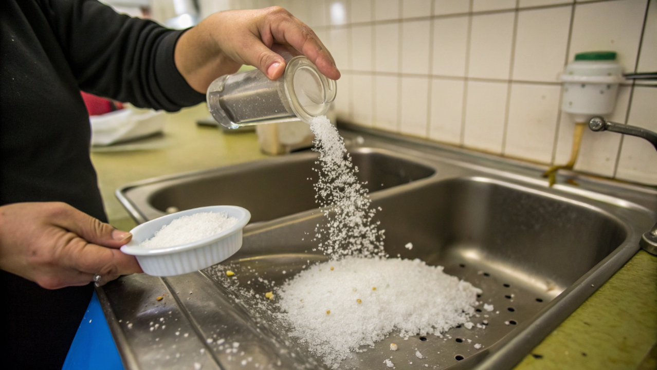 Poucos sabem qual é a real finalidade de colocar sal grosso no ralo da pia