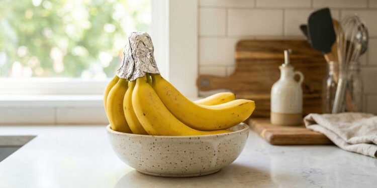 O utensílio de cozinha comum que deve colocar junto às bananas para que elas não escureçam e durem semanas frescas