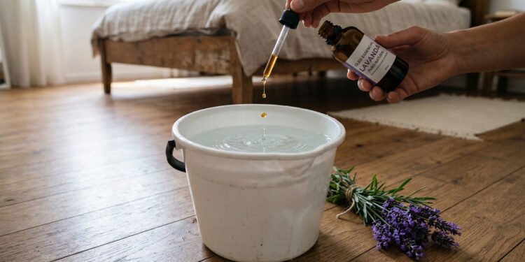 O que o óleo de lavanda na limpeza do quarto faz pelo seu sono