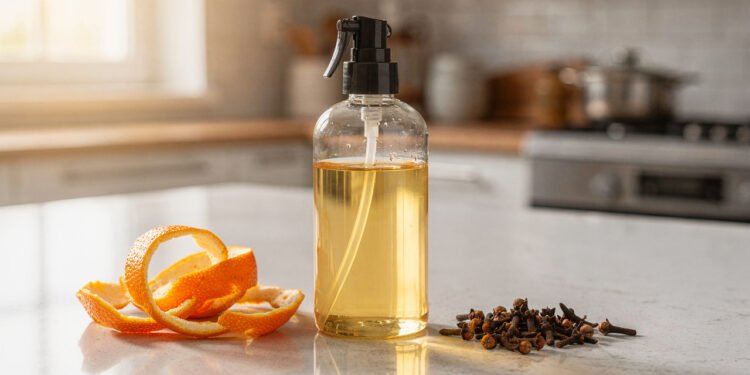 Casca de laranja, cravo da índia e álcool, faça esse repelente caseiro e acabe com as moscas na cozinha