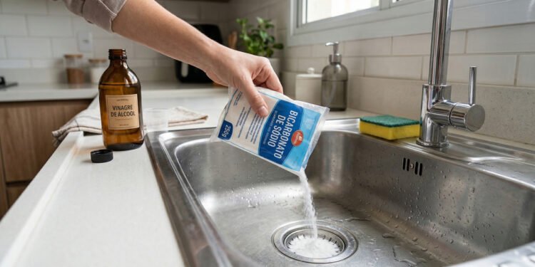 O truque do bicarbonato que desentope ralos na hora
