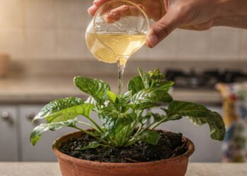 O ingrediente de cozinha que atua como "soro na veia" para ressuscitar plantas murchas e de folhas amareladas