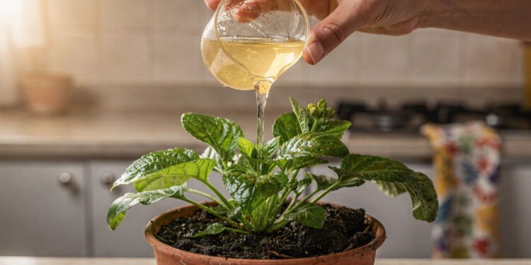 O ingrediente de cozinha que atua como "soro na veia" para ressuscitar plantas murchas e de folhas amareladas