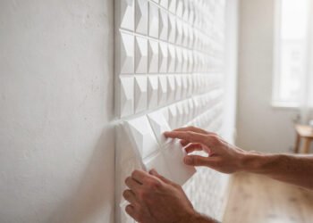 Fácil de instalar, muda sua parede da água para o vinho, e substitui os acabamentos caros só com fita dupla face