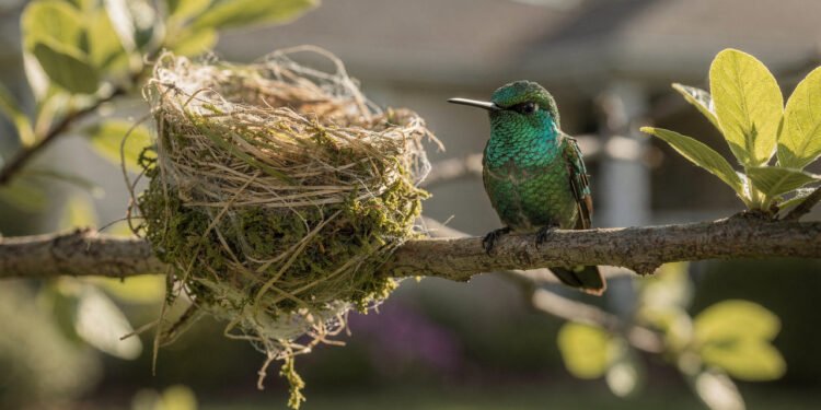 O que significa quando um beija-flor faz ninho perto da sua casa?