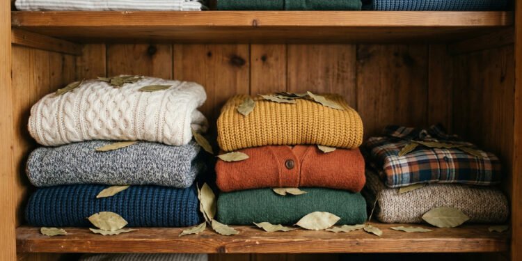 O motivo pelo qual você deve colocar folhas de louro nas gavetas do guarda roupa antes de guardar as blusas de frio