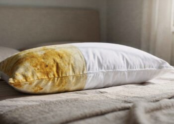 O truque de três ingredientes que derrete o amarelado de suor dos travesseiros e os deixa como novos