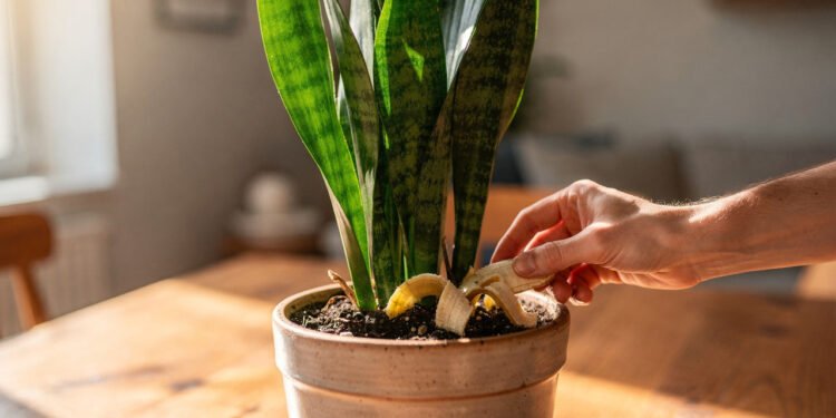 Coloque casca de banana no vaso da língua da sogra: para que serve e por que jardineiros recomendam