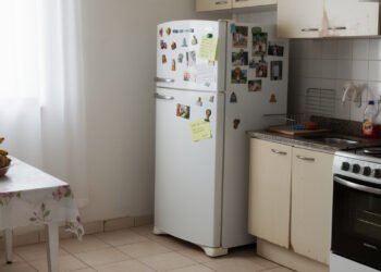 Afastar a geladeira 15 centímetros da parede economiza energia e silencia estalos noturnos melhor que niveladores de piso, mas só funciona se o condensador for limpo anualmente