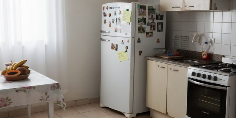 Afastar a geladeira 15 centímetros da parede economiza energia e silencia estalos noturnos melhor que niveladores de piso, mas só funciona se o condensador for limpo anualmente