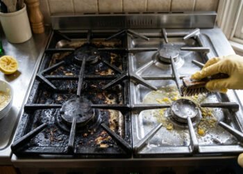 Sal grosso suco de limão e detergente misture esses 3 itens para derreter a gordura do fogão em poucos minutos