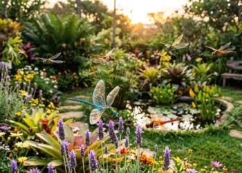 Se você encontrar libélulas voando no jardim, saiba o que isso revela sobre seu ambiente e por que é um ótimo sinal