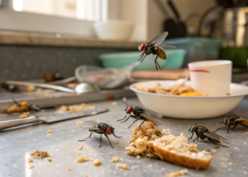 O que significa encontrar muitas moscas na cozinha de repente