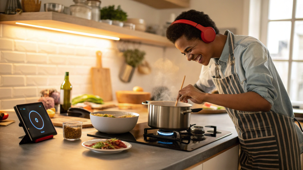 O que significa cozinhar ouvindo música