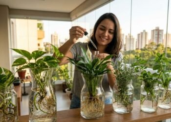 Adeus vasos e sujeira, essas plantas vivem só na água e estão mudando a forma de decorar casas em 2026