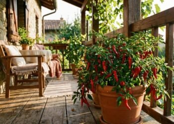 Como plantar pimenta em vasos na varanda e colher o ano todo