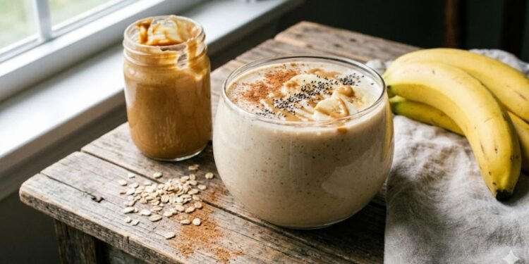 A base dessa preparação é um smoothie energético sem café