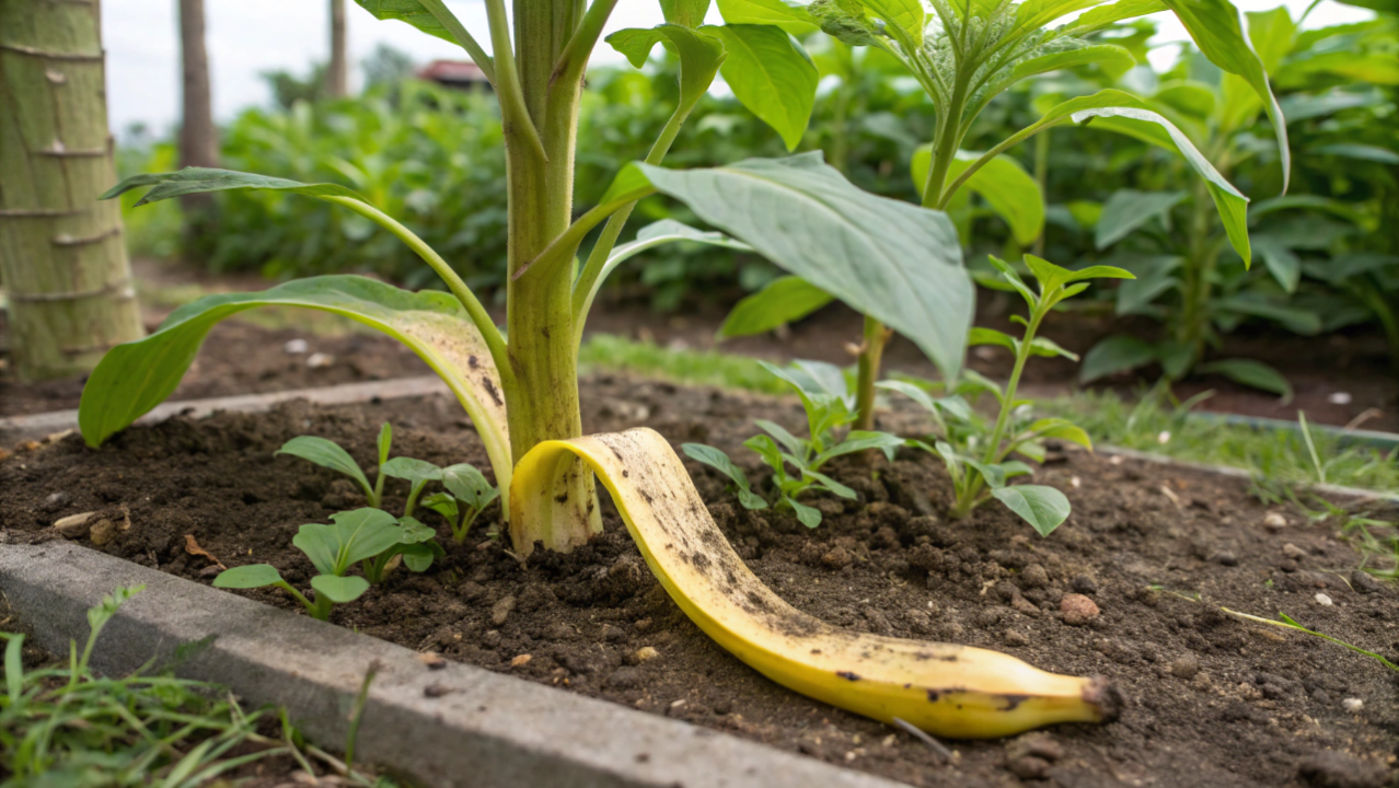 O truque da banana para fazer qualquer planta crescer mais rápido