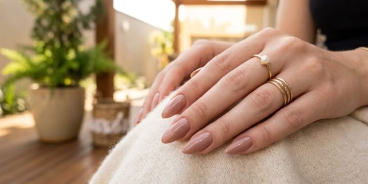 As unhas amendoadas têm a base mais larga e a ponta arredondada em formato de amêndoa