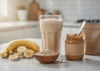 A vitamina caseira pós-treino que você deve beber após puxar peso para ajudar na recuperação e apoiar a hipertrofia