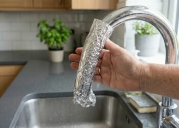 Colocar papel alumínio na torneira pode ajudar na limpeza: entenda como funciona