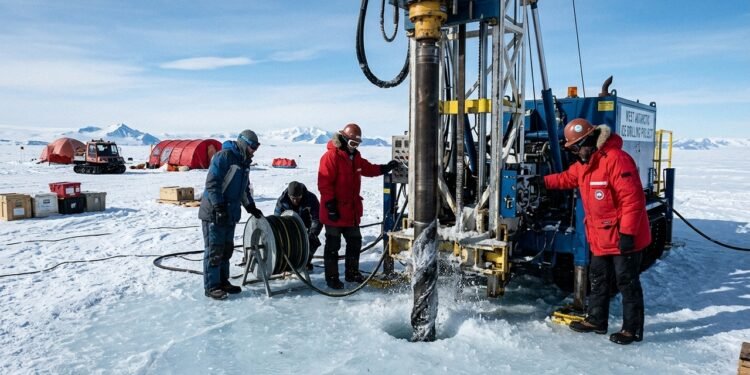 Cientistas perfuram 523 metros abaixo do gelo da Antártida Ocidental e recuperam um registro geológico de 23 milhões de anos