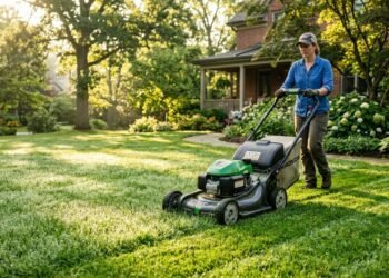 A melhor hora do dia para cortar seu gramado para grama mais saudável