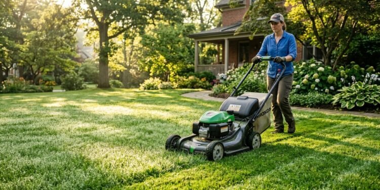 A melhor hora do dia para cortar seu gramado para grama mais saudável