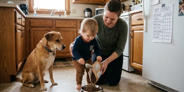 Pais que incentivam o cuidado com pets ajudam os filhos a entender limites e responsabilidades desde cedo