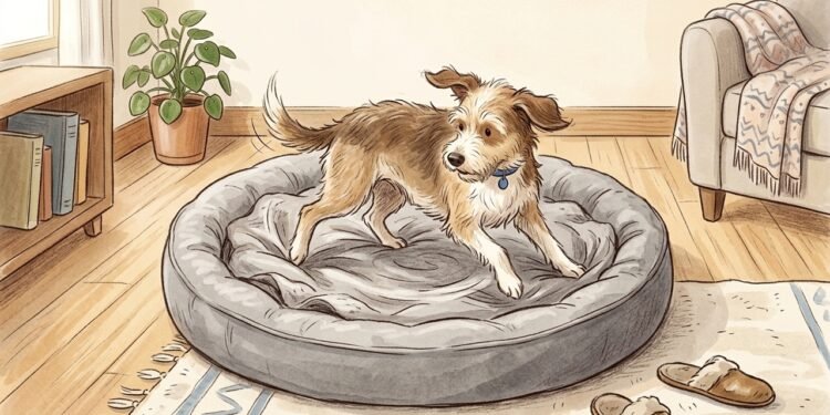 Por que alguns cães giram antes de deitar no próprio lugar