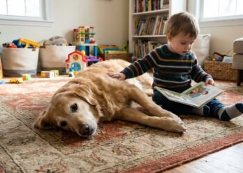 5 raças de cachorro dóceis para famílias que querem um pet tranquilo com crianças em casa