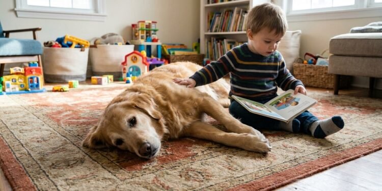 5 raças de cachorro dóceis para famílias que querem um pet tranquilo com crianças em casa