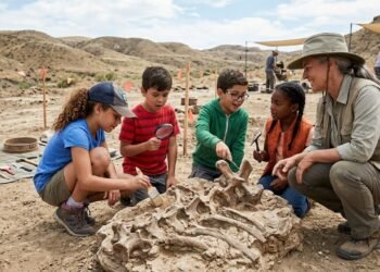 Alunos encontram fóssil de animal pré-histórico no sítio paleontológico Toropí em Corrientes
