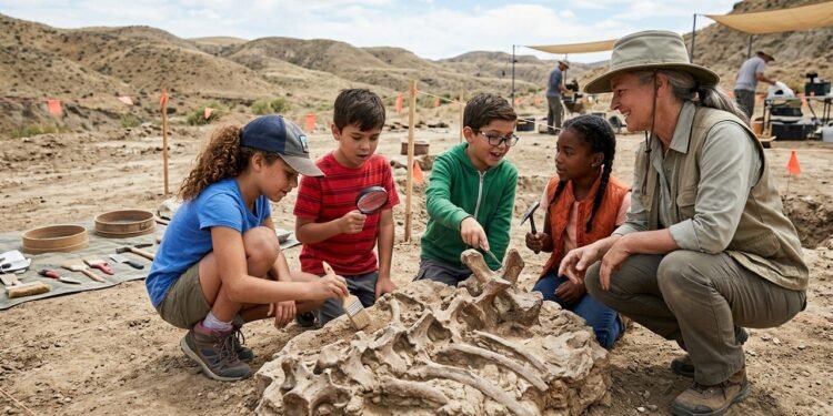 Alunos encontram fóssil de animal pré-histórico no sítio paleontológico Toropí em Corrientes