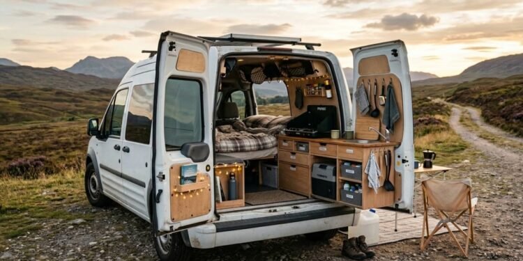 Quanto custa transformar um furgão pequeno num camper compacto para trabalhar remotamente e viajar sozinho