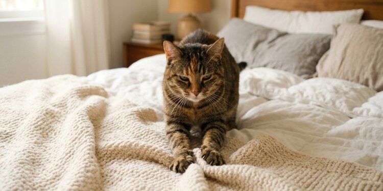 Por que os gatos amassam cobertores e superfícies? Entenda o que esse hábito revela sobre eles