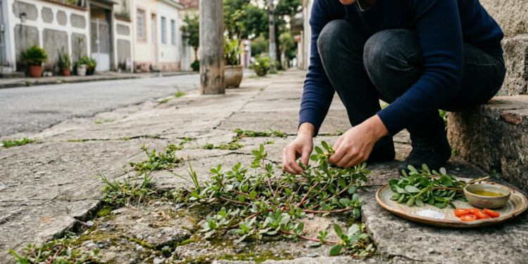 Pouca gente sabe, mas essa plantinha que cresce entre as calçadas é cheia de vitaminas e pode ir direto no prato