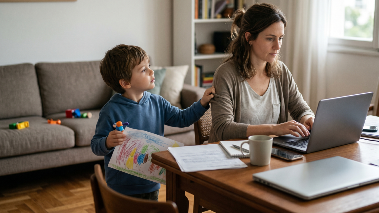 As crianças que cresceram vendo seus pais constantemente conciliar várias tarefas sem nunca estarem totalmente presentes geralmente exibem a incapacidade de acreditar que são suficientes sem a produtividade constante