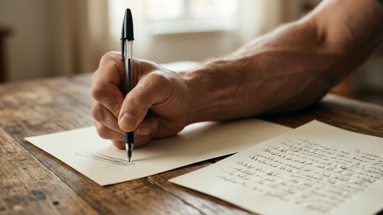 Como uma pessoa estressada escreve a letra “r”, de acordo com a grafologia