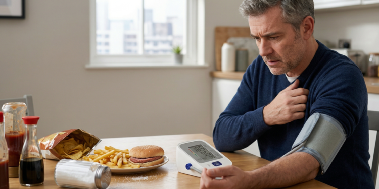 O que acontece com sua pressão arterial quando você consome muito sal regularmente