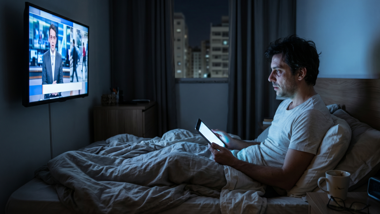 Qual é o significado de dormir com a televisão ligada